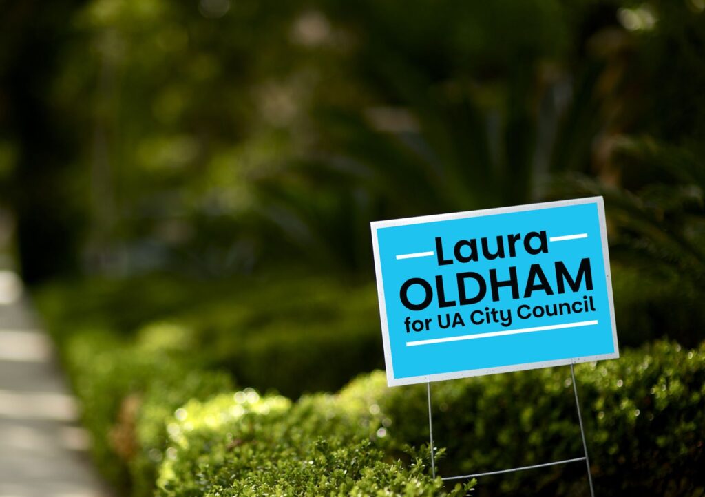 Oldham for UA Yard Signs